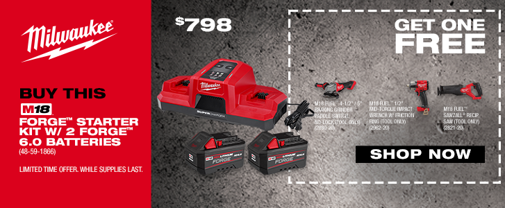 Milwaukee 48-59-1866 Promotion $798.00 with choice of free product