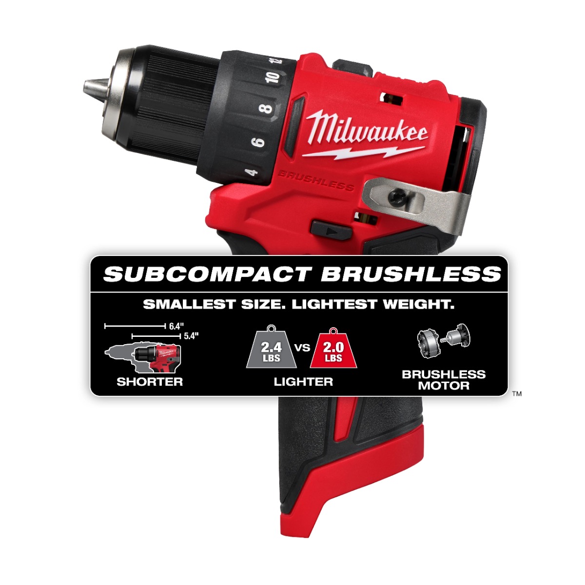 M12™ Subcompact Brushless 3/8" Drill/Driver