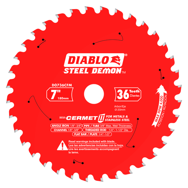 7" x 36-Teeth Steel Demon™ Cermet II Saw Blade for Thick Metal