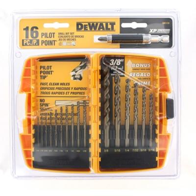 16pc Gold Ferrous Pilot Pt Set up to 3/8-inch