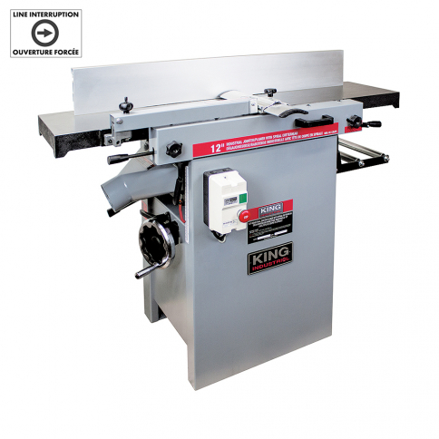 12'' INDUSTRIAL JOINTER/PLANER WITH SPIRAL CUTTERHEAD