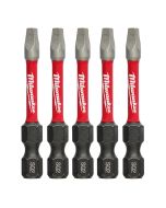 SHOCKWAVE 2 in. Impact Square Recess #2 Power Bits - 5 Pack