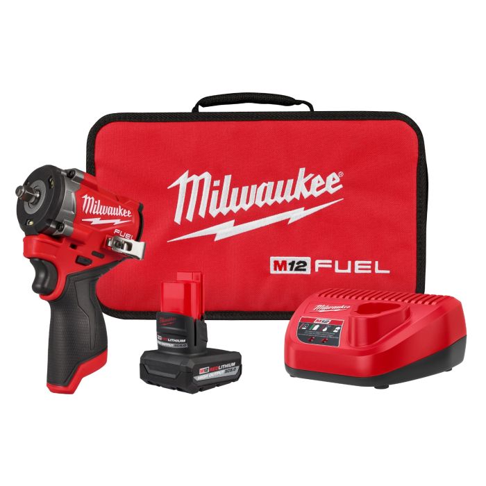 Milwaukee 2562 21 M12 FUEL Stubby 3 8 Impact Wrench Kit