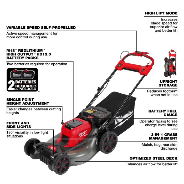 Milwaukee cordless mower sale