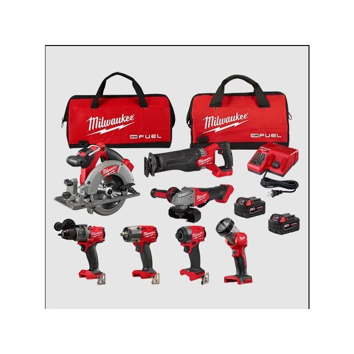 Milwaukee 3697 27 M18 FUEL 7 Tool Combo Kit