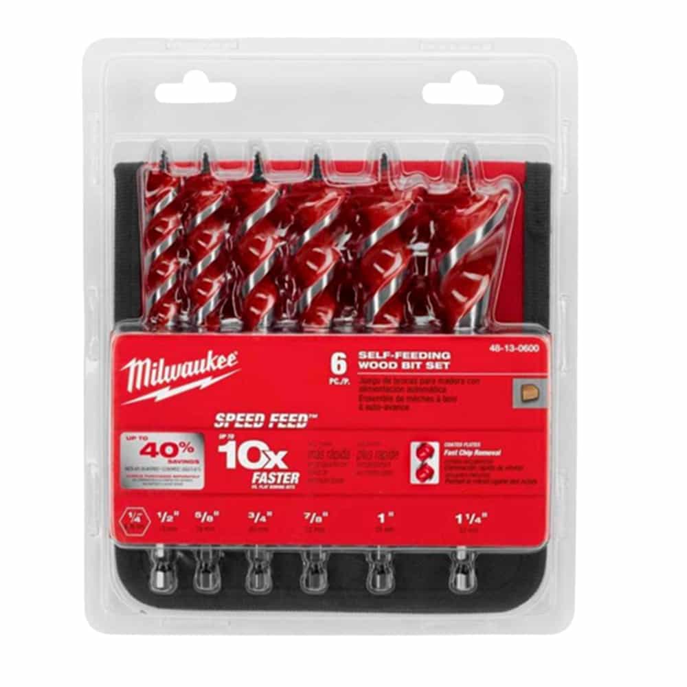 6-1/2 in. SPEED FEED Wood Bit Set  - 6 Piece