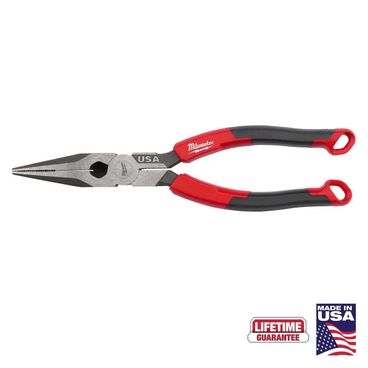 8" Long Nose Comfort Grip Pliers (USA)